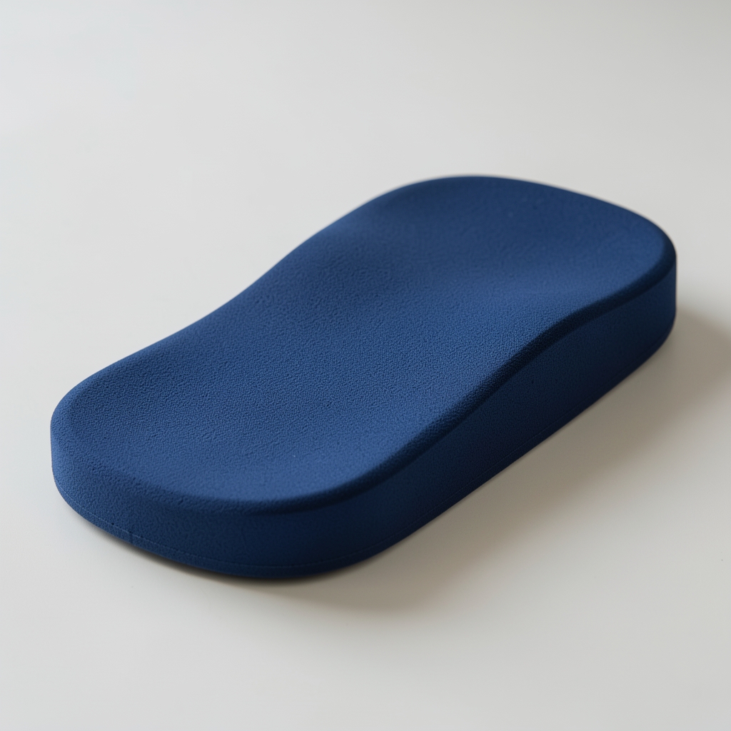 Memory foam jastuk za putovanje u obliku potkove sa presvlakom od mekog mikrovlakna u temnoplavoj boji